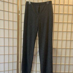Tahari black and gray haze marled straight-leg trousers, women's size 6